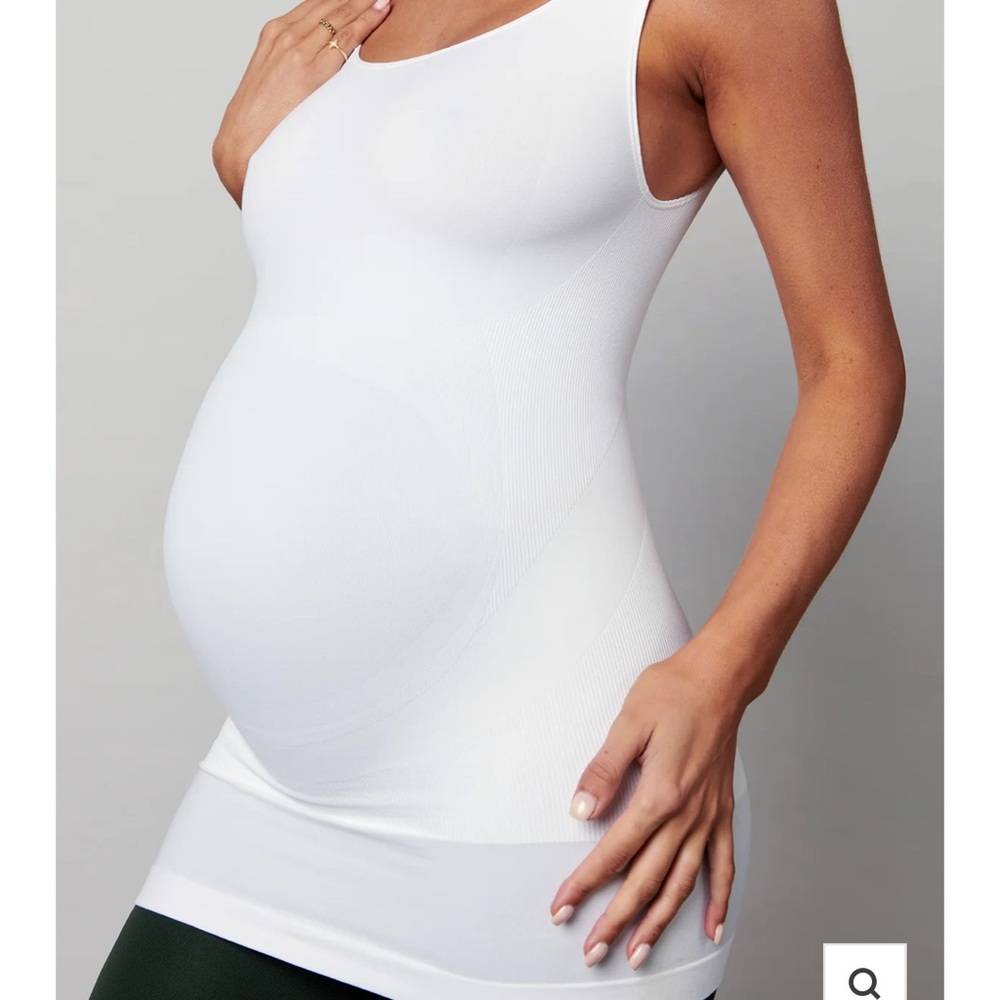 Maternity White Tank Top